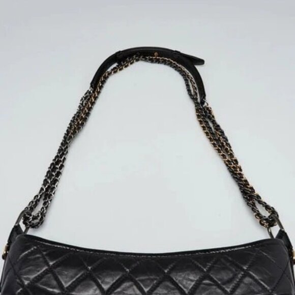 Chanel Black Quilted Aged Calfskin Leather Medium Gabrielle Hobo Bag - Picture 7 of 10